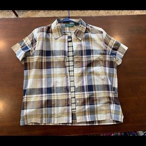 Lemongrass studio plaid shirt and tank set. Size L